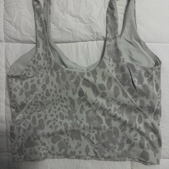 Lululemon Gray Leopard Print Sports Bra - Picture 2 of 4